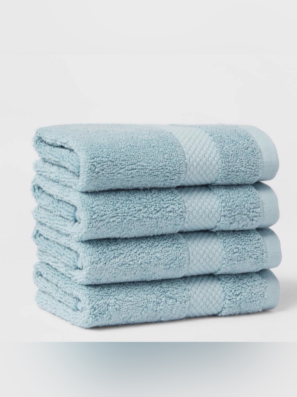 Threshold Light Blue Washcloth Set - 4 Pack